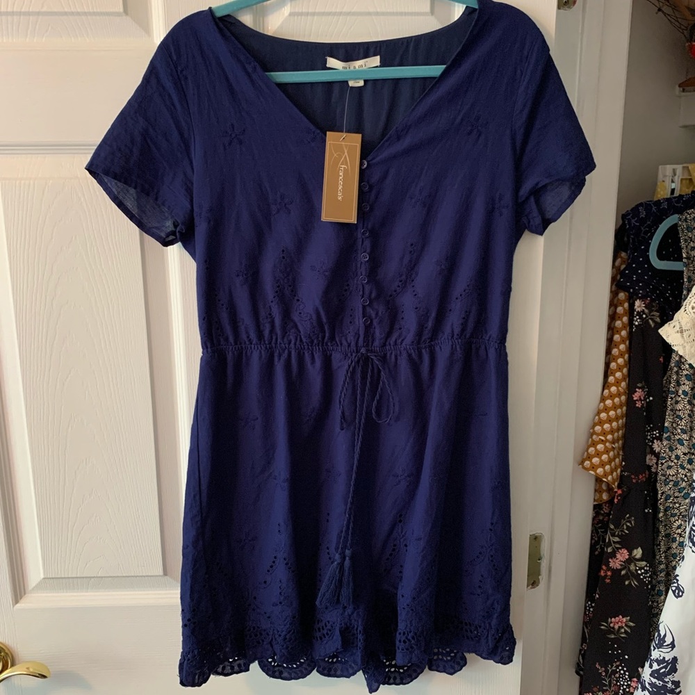 Eyelet embroidered romper